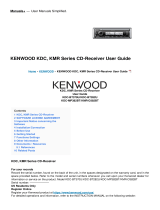 Kenwood KDC, KMR Series CD-Receiver User guide