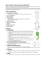 Climax DCSV-29 Door Contact/Shock Sensor User guide