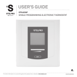 Stelpro STE403NP SINGLE PROGRAMMING ELECTRONIC THERMOSTAT User guide