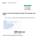 lifelines neuro During Daylight Savings Time Changes User guide