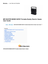 Mr Heater MHBE150FAT Portable Buddy Electric Heater User guide