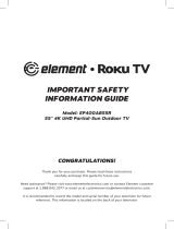 Element EP400AB55R 55 Inch 4K UHD Partial-Sun Outdoor TV User guide