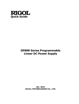 Rigol DP800 Programmable Linear DC Power Supply User guide