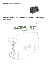 ACEFAST A44 PD 65W GaN USB-C & USB-A 3-Ports Charger User guide