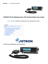 jotron TR-910 Multipurpose VHF Airband Radio User guide