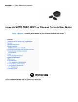 Motorola MOTO BUDS 105 True Wireless Earbuds User guide