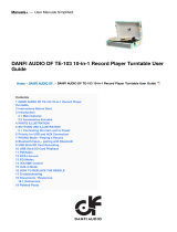 DANFI AUDIO DF TE-103 10-in-1 Record Player Turntable User guide