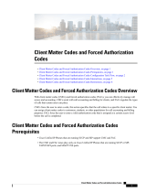 Cisco Client Matter Codes User guide