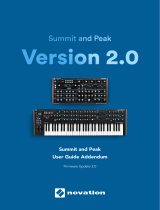Novation 0020111131 Summit and Peak Synthesizer User guide