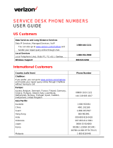 Verizon Service Desk Phone Numbers User guide