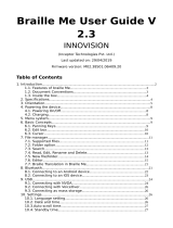 Braille ME User guide