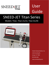 SNEED-JET SNEED-JET Titan One Inch Thermal Inkjet Coder User guide