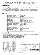 Arrowhead Alarm Products PW WIEGAND-NK User guide