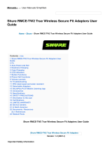 Shure RMCE-TW2 True Wireless Secure Fit Adapters User guide