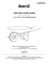 Anvil 4CU Poly Tray Wheelbarrow User guide
