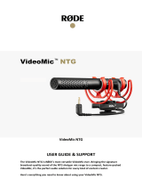 Rode VideoMic NTG Analog-USB Camera-Mount Shotgun Microphone User guide