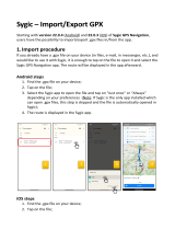 Sygic Import/Export GPX Navigation App User guide