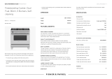 Fisher & Paykel OR90SPG6X1 User guide