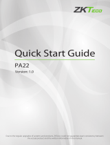 ZKTeco ZK_PA22 User guide