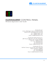 Clockaudio Control Panel User guide