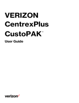 Verizon CentrexPlus CustoPAK User guide