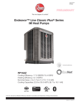 Rheem Endeavor Line Classic Plus Series iM Heat Pumps User guide