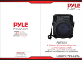 Pyle 8” Wireless BT Portable PA Speaker and Microphone System User manual