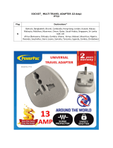 PowerPac PT13BK Universal Travel Adapter User manual