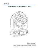 1940ZWash Zoom 19*40w Moving Head