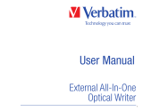 Verbatim CD/DVD External Slimline Mobile Blu Ray Writer User manual