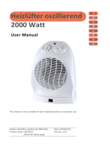 Hornbach 2000 Watt Fan heater User manual