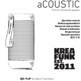 KREAFUNK 60862 aCOUSTIC Premium Bluetooth Speaker User manual