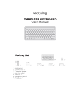 VicTsing Multi Device Wireless Bluetooth Keyboard User manual