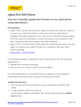 Jabra PRO 920 User manual