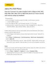 Jabra Pro 920 Mono User manual