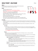 Wild 1 Player TWIST SOLITAIRE User manual