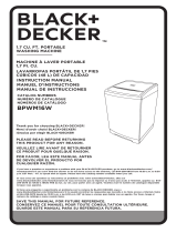 BLACK DECKER BPWM16W 1.7 Cu. Ft. Portable Washing Machine User manual