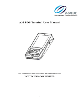 PAX A35DBW User manual