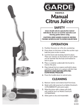 Garde 181MCJ1 User manual