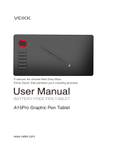 VEIKK A15Pro Graphic Pen Tablet User manual