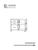 DEVAISE AHDG042 Fabric 3 Drawer File Cabinet User manual