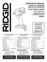 RIDGID R862301 User manual