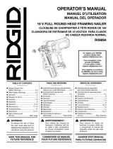 RIDGID R09894B-AC840040-R86001K User manual
