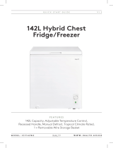 Inalto ICF142W2 142L Hybrid Chest Fridge Freezer User manual