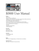 Fire Cam BJ800 User manual