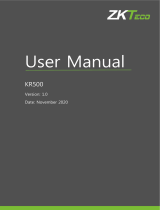 ZKTeco KR500 User manual
