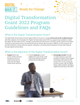 FAQs Digital Transformation Grant User manual