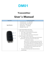 Steel-Line DM01 Genuine 433 MHz Three Button Keyring Remote User manual