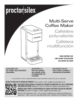 Proctor Silex Maker49919 Multi-Serve Coffee Maker User manual