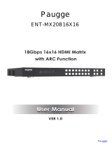 Paugge ENT-MX20B16X16 HDMI Matrix ARC Function User manual